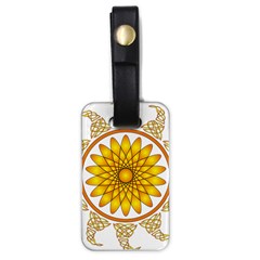 Rosette Model Ornament Braid Luggage Tags (one Side)  by Pakrebo