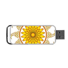 Rosette Model Ornament Braid Portable Usb Flash (one Side) by Pakrebo