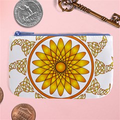 Rosette Model Ornament Braid Large Coin Purse by Pakrebo