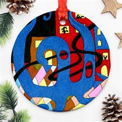 Creativeness Art Illustration Ornament (round) by Pakrebo