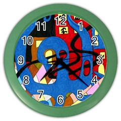 Creativeness Art Illustration Color Wall Clock by Pakrebo