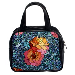 Pattern Rose Yellow Background Classic Handbag (two Sides) by Pakrebo