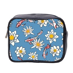 Koi Pattern Japanese Background Mini Toiletries Bag (two Sides) by Pakrebo