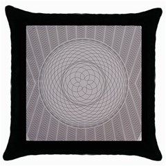 Certificate Rosette Diploma Design Throw Pillow Case (black) by Pakrebo