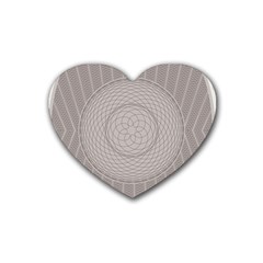 Certificate Rosette Diploma Design Rubber Coaster (heart)  by Pakrebo