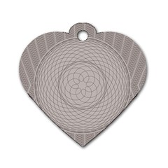 Certificate Rosette Diploma Design Dog Tag Heart (one Side) by Pakrebo