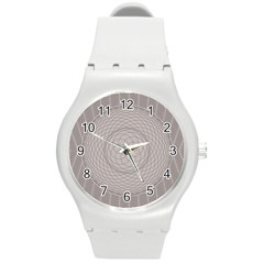 Certificate Rosette Diploma Design Round Plastic Sport Watch (m) by Pakrebo