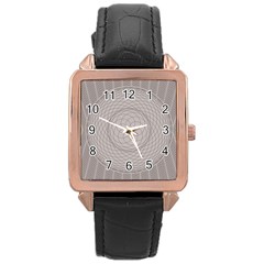 Certificate Rosette Diploma Design Rose Gold Leather Watch  by Pakrebo