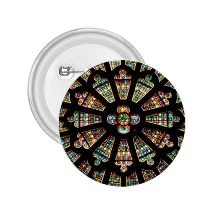 Church Window Rosette Glass Window 2.25  Buttons