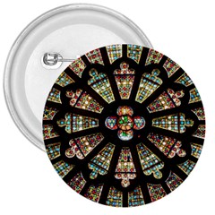 Church Window Rosette Glass Window 3  Buttons by Pakrebo