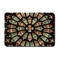 Church Window Rosette Glass Window Small Doormat  by Pakrebo