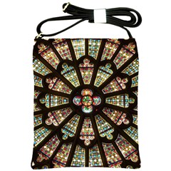 Church Window Rosette Glass Window Shoulder Sling Bag by Pakrebo