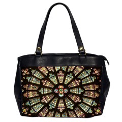 Church Window Rosette Glass Window Oversize Office Handbag (2 Sides) by Pakrebo