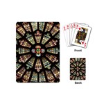 Church Window Rosette Glass Window Playing Cards (Mini) Back