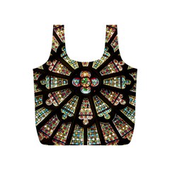 Church Window Rosette Glass Window Full Print Recycle Bag (s) by Pakrebo