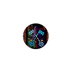 Mosaic Window Rosette Church Glass 1  Mini Magnets by Pakrebo