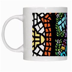 Mosaic Window Rosette Church Glass White Mugs by Pakrebo