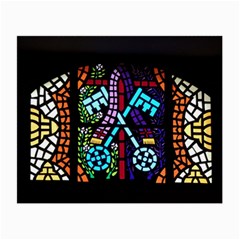 Mosaic Window Rosette Church Glass Small Glasses Cloth (2-side) by Pakrebo