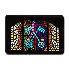 Mosaic Window Rosette Church Glass Small Doormat  by Pakrebo