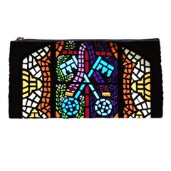 Mosaic Window Rosette Church Glass Pencil Cases by Pakrebo