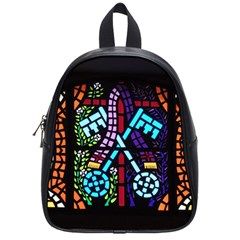 Mosaic Window Rosette Church Glass School Bag (small) by Pakrebo