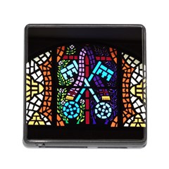 Mosaic Window Rosette Church Glass Memory Card Reader (square 5 Slot) by Pakrebo