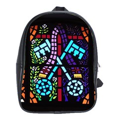 Mosaic Window Rosette Church Glass School Bag (xl) by Pakrebo