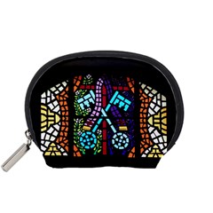 Mosaic Window Rosette Church Glass Accessory Pouch (small) by Pakrebo