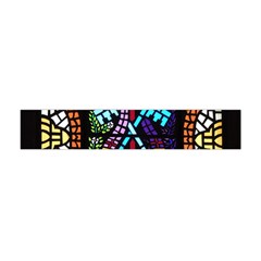 Mosaic Window Rosette Church Glass Flano Scarf (mini) by Pakrebo