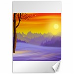 Vector Illustration Winter Sunset Canvas 20  x 30  19.62 x28.9  Canvas - 1