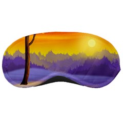 Vector Illustration Winter Sunset Sleeping Masks by Pakrebo