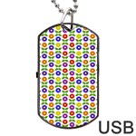 Flowers Colors Colorful Flowering Dog Tag USB Flash (One Side) Front