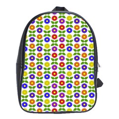 Flowers Colors Colorful Flowering School Bag (xl) by Pakrebo