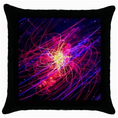 Abstract Cosmos Space Particle Throw Pillow Case (black) by Pakrebo