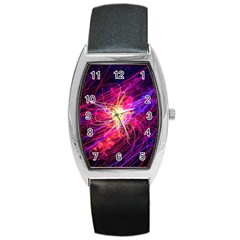 Abstract Cosmos Space Particle Barrel Style Metal Watch by Pakrebo