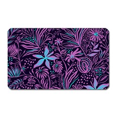 Stamping Pattern Leaves Drawing Magnet (rectangular) by Pakrebo