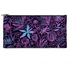 Stamping Pattern Leaves Drawing Pencil Cases by Pakrebo