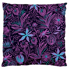 Stamping Pattern Leaves Drawing Standard Flano Cushion Case (two Sides) by Pakrebo