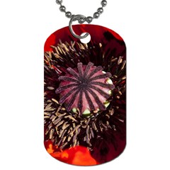 Ornamental Poppies Half Rosette Plant Dog Tag (one Side) by Pakrebo