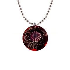 Ornamental Poppies Half Rosette Plant 1  Button Necklace by Pakrebo