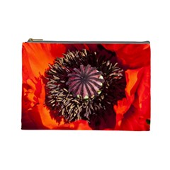 Ornamental Poppies Half Rosette Plant Cosmetic Bag (large) by Pakrebo