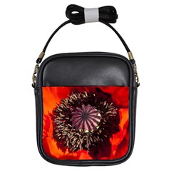 Ornamental Poppies Half Rosette Plant Girls Sling Bag by Pakrebo