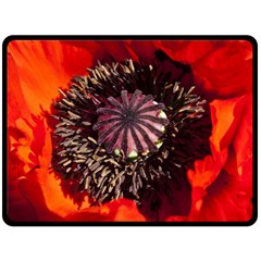 Ornamental Poppies Half Rosette Plant Fleece Blanket (large)  by Pakrebo