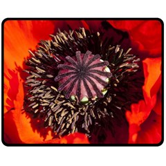 Ornamental Poppies Half Rosette Plant Fleece Blanket (medium)  by Pakrebo