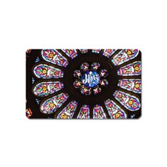 Rosette Stained Glass Window Church Magnet (name Card) by Pakrebo