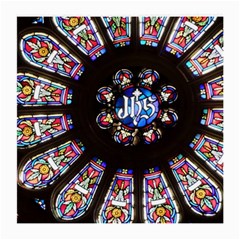 Rosette Stained Glass Window Church Medium Glasses Cloth (2-side) by Pakrebo