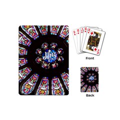 Rosette Stained Glass Window Church Playing Cards (mini) by Pakrebo