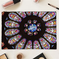 Rosette Stained Glass Window Church Cosmetic Bag (xxl)