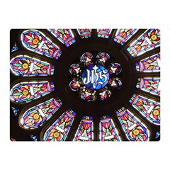 Rosette Stained Glass Window Church Double Sided Flano Blanket (mini)  by Pakrebo