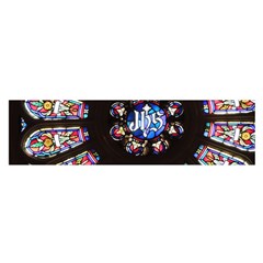 Rosette Stained Glass Window Church Satin Scarf (oblong) by Pakrebo